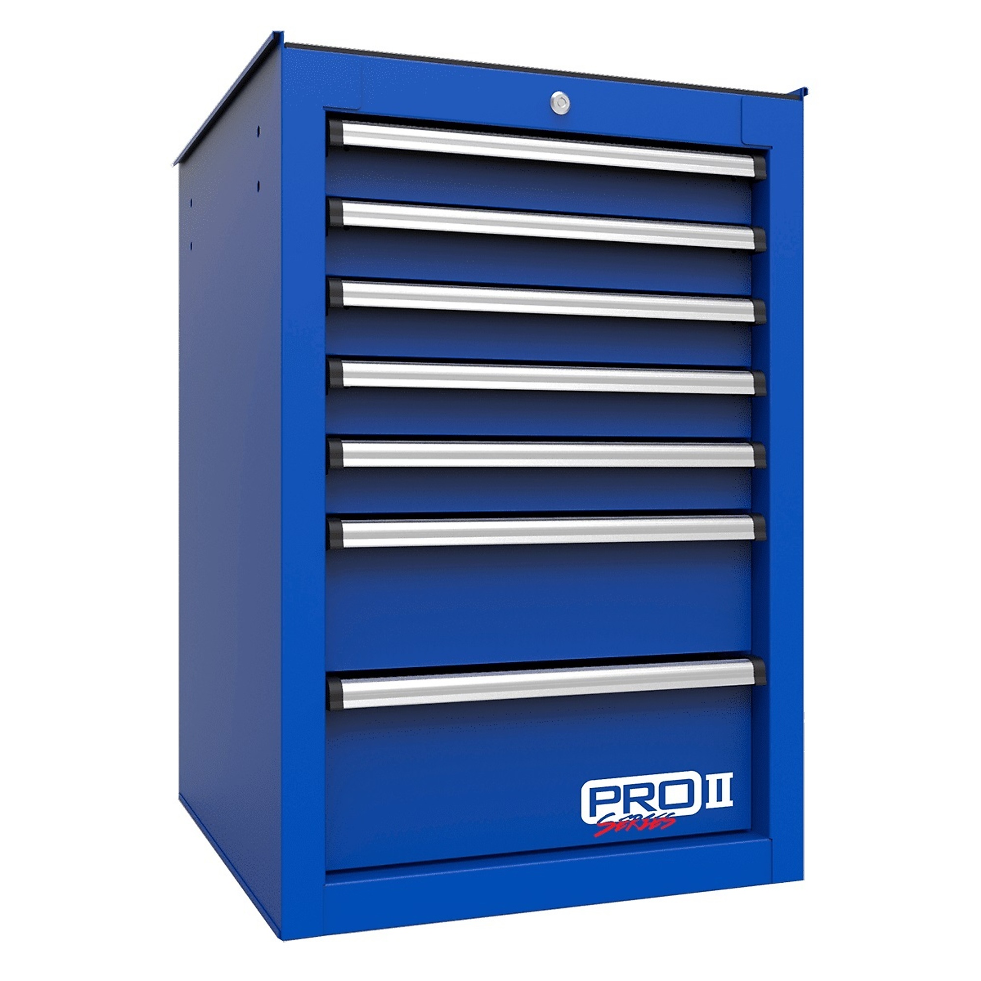 Homak 14in. Pro 2 Series 7-Drawer Side Tool Cabinet, Blue, 14.5in.W x 24.5in.D x 32.87in.H., Model# BL08014552